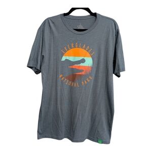 Everglades National Park Alligator Soft Blue Wild Tribute T-shirt Large